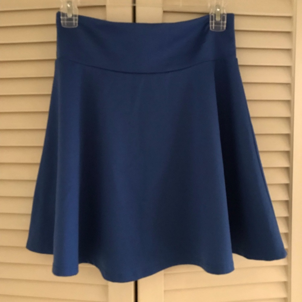 Kirra Pac Sun Skater Skirt Size Large Blue Circle Skirt Cobalt Mini Skirt